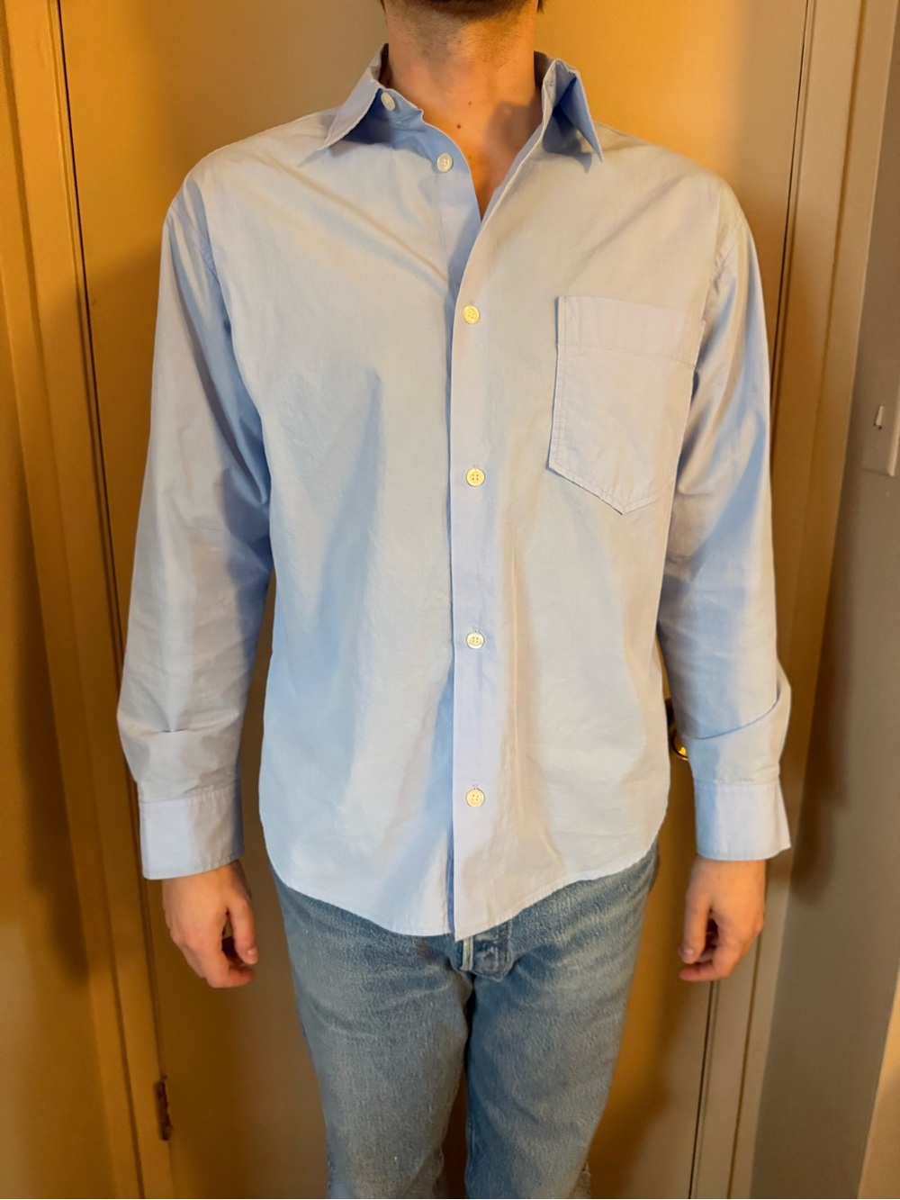Zara Light Blue Men's Button-Down Shirt